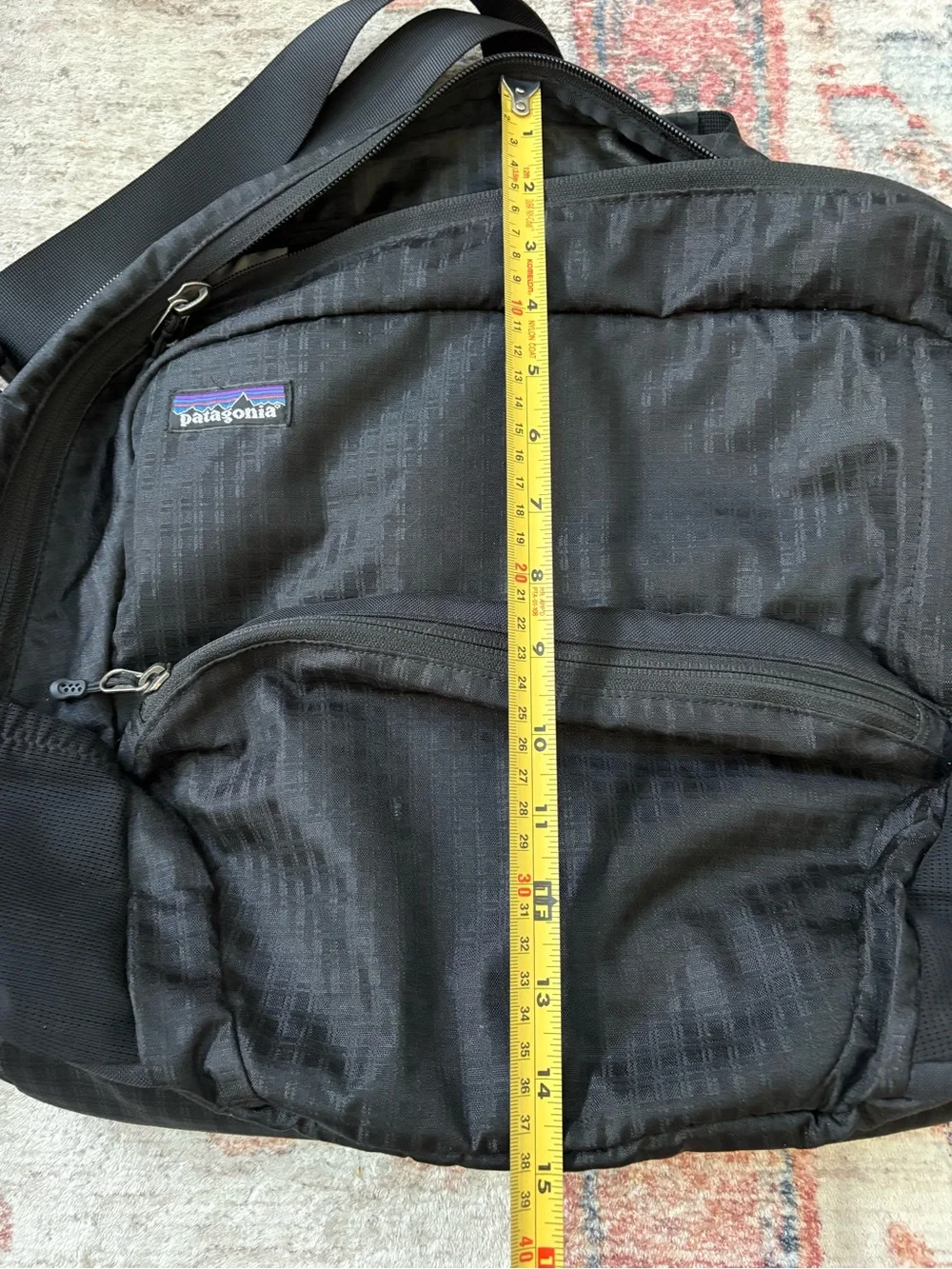 Vintage Patagonia Messenger Laptop Bag Padded Pockets Adjustable Strap Black
